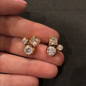 Michael Kors gold plated crystal earrings